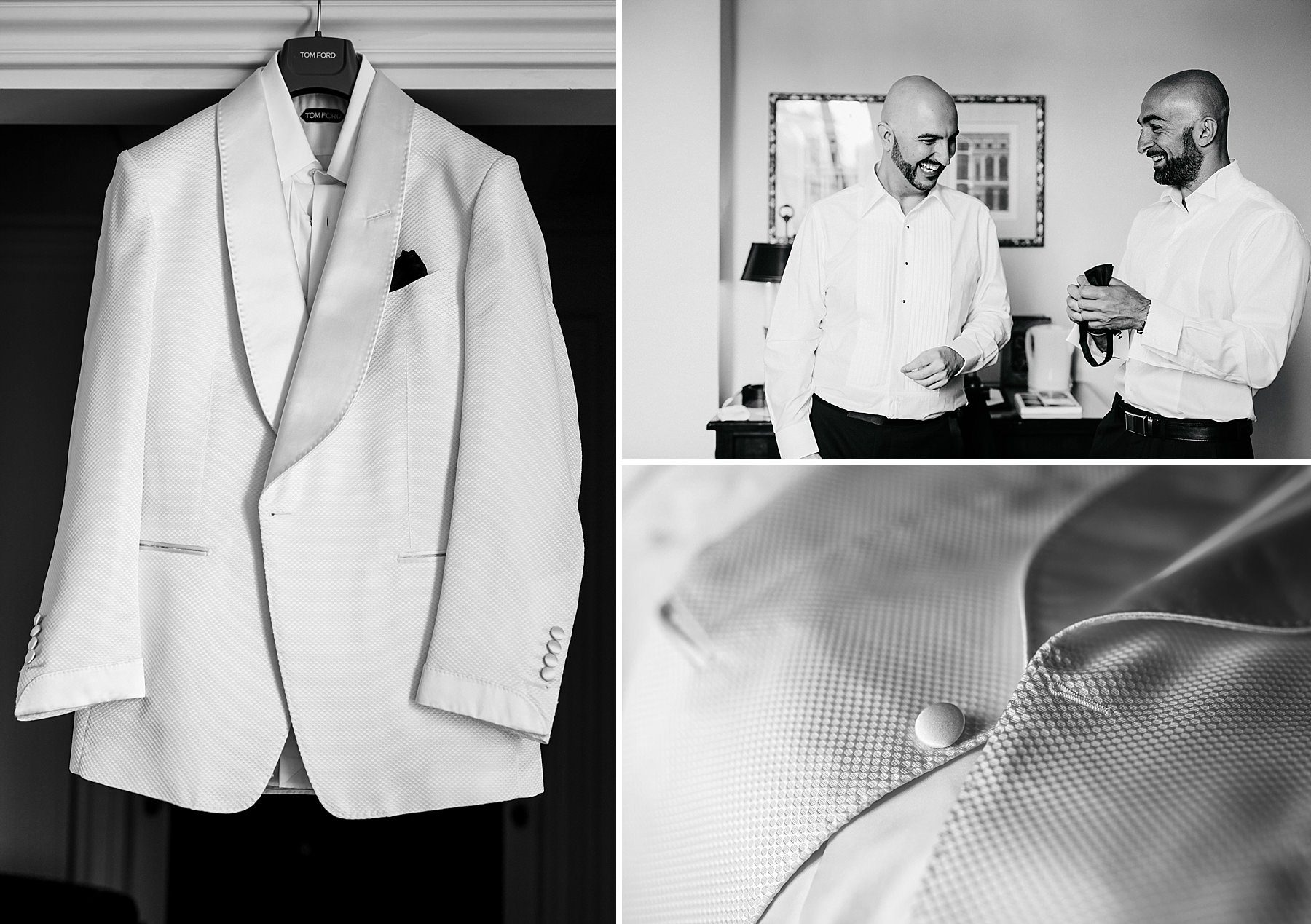 groom getting ready Four Seasons hotel Florence